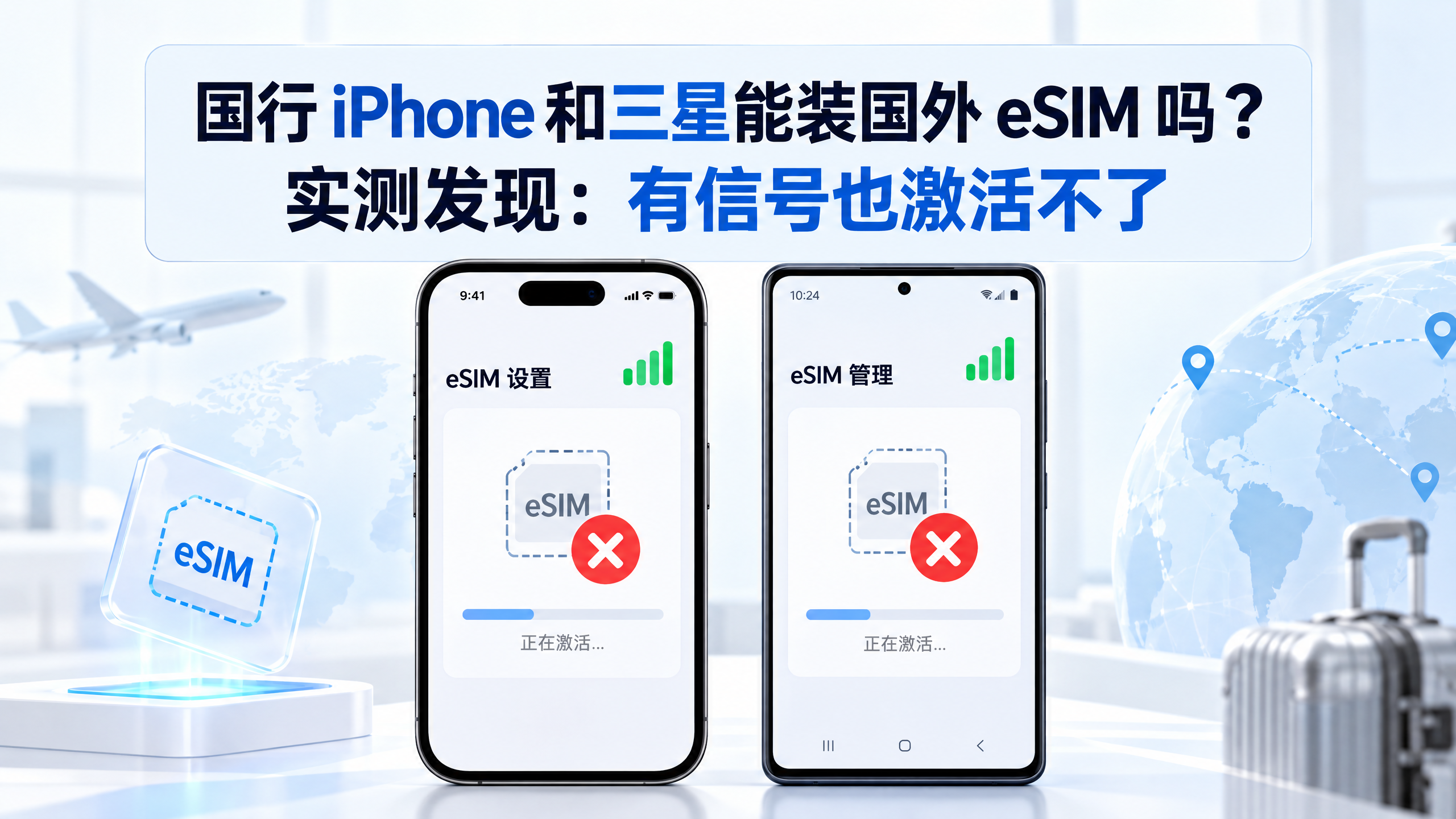 国行 iPhone 和三星能装国外 eSIM 吗？实测发现：有信号也激活不了
